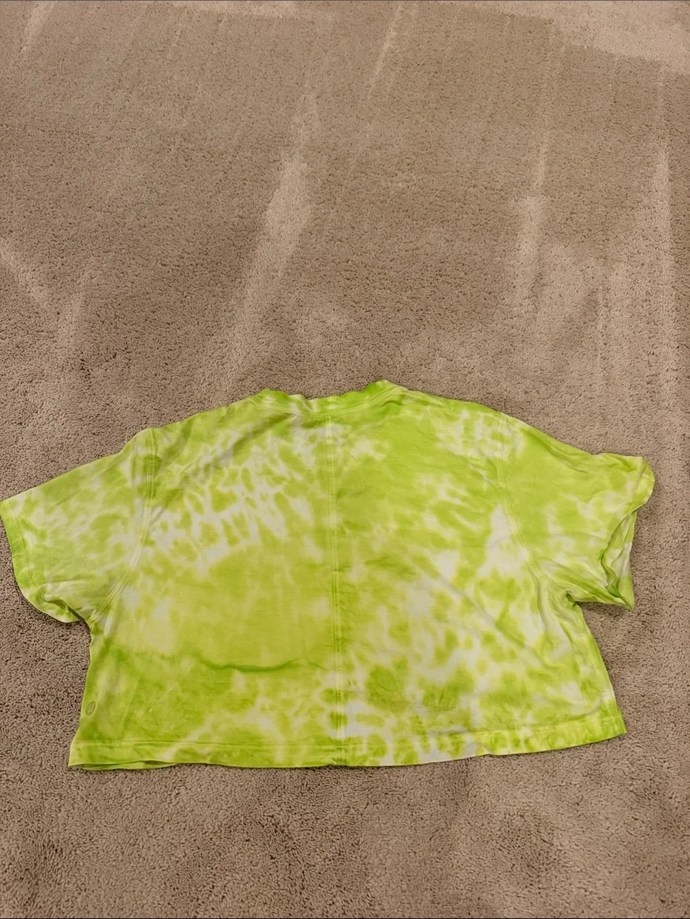 lululemon athletica Neon Lime All Yours cropped Tee size 6